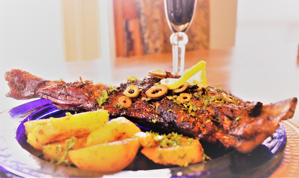 _DSC6363 (2) Wood grilled leg of goat, plated